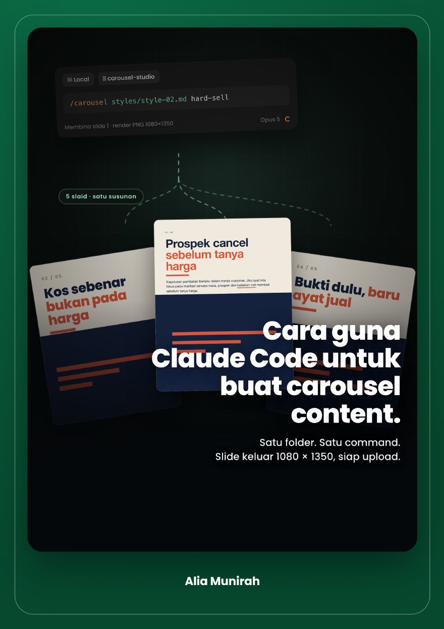 Modul 1 — Cara Guna Claude Code Untuk Buat Carousel Content