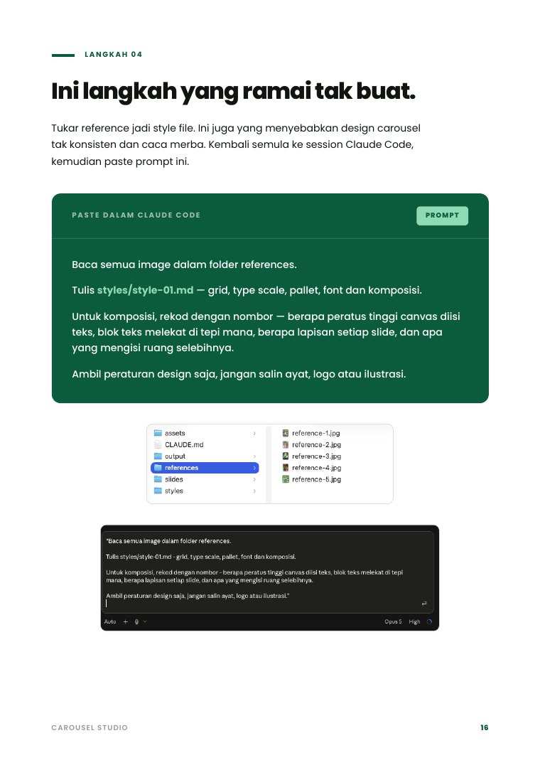 Muka surat 16 — Langkah 04 tukar reference jadi style file