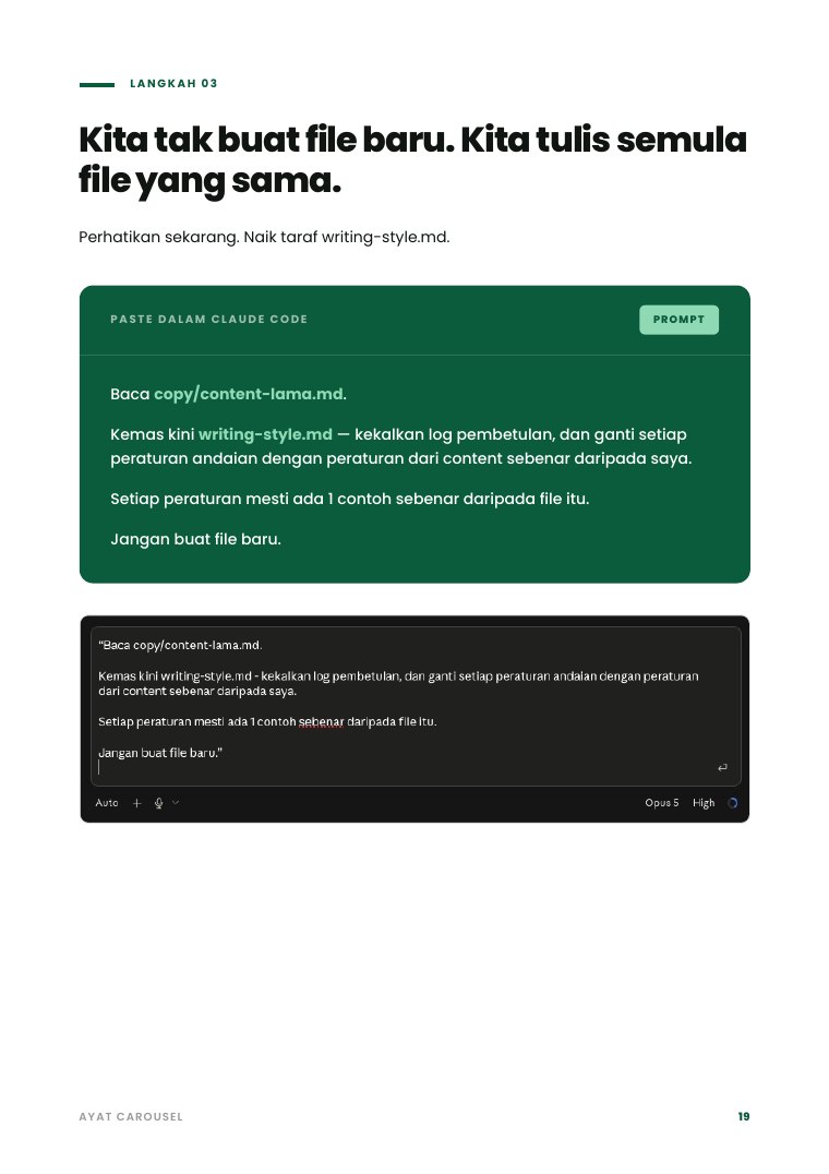 Muka surat 19 — Langkah 03 tulis semula writing-style.md