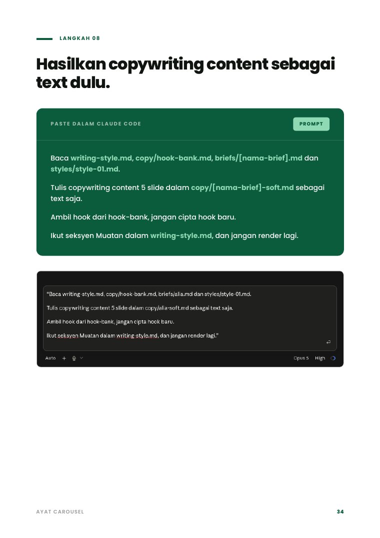 Muka surat 34 — Langkah 08 copywriting sebagai text dulu